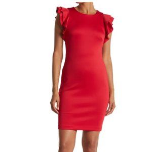 Tommy Hilfiger Flutter Sleeve Sheath Dress, size 12